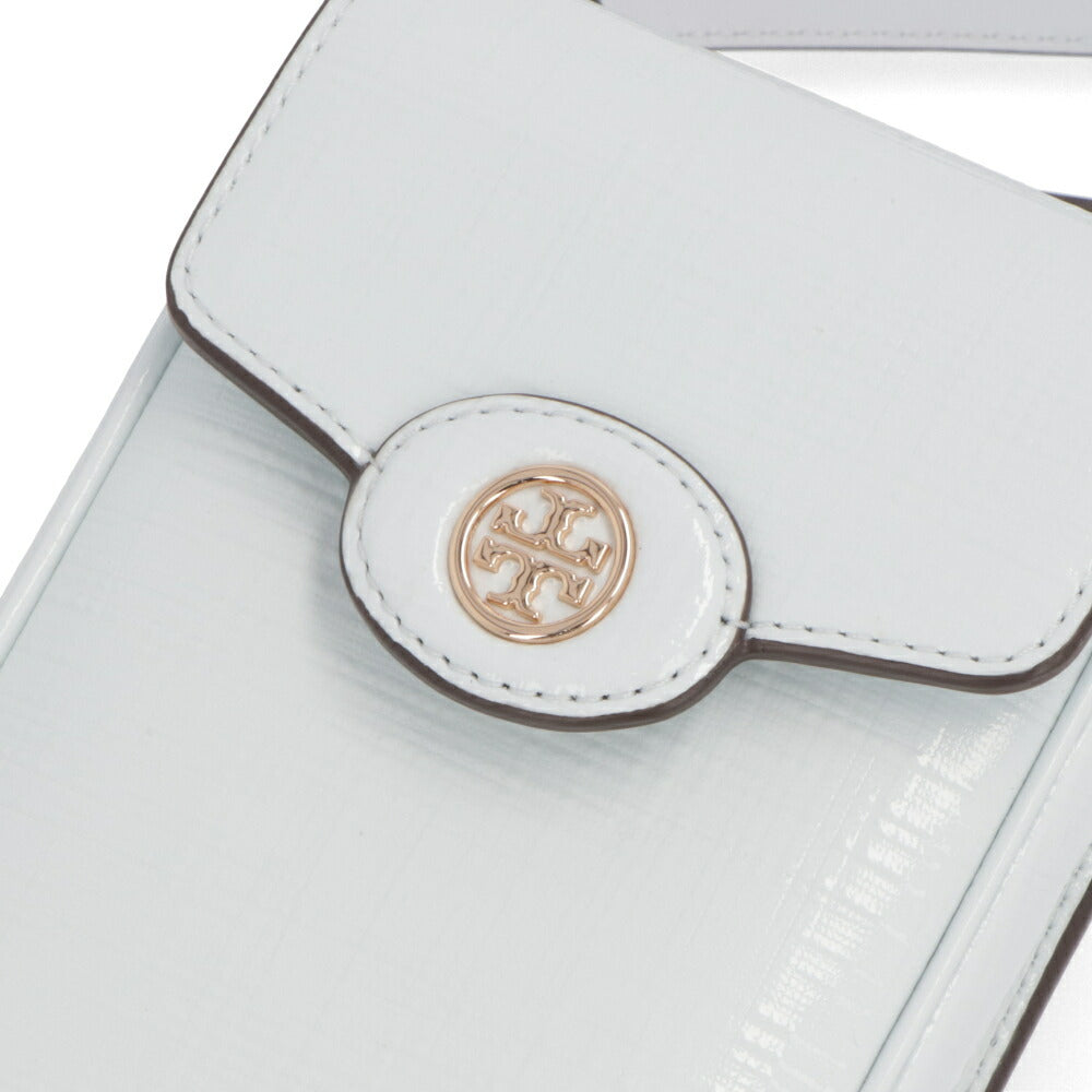 Tory Burch ショルダーバッグ Robinson Spazzolato ライトブルー スマホショルダー 158824