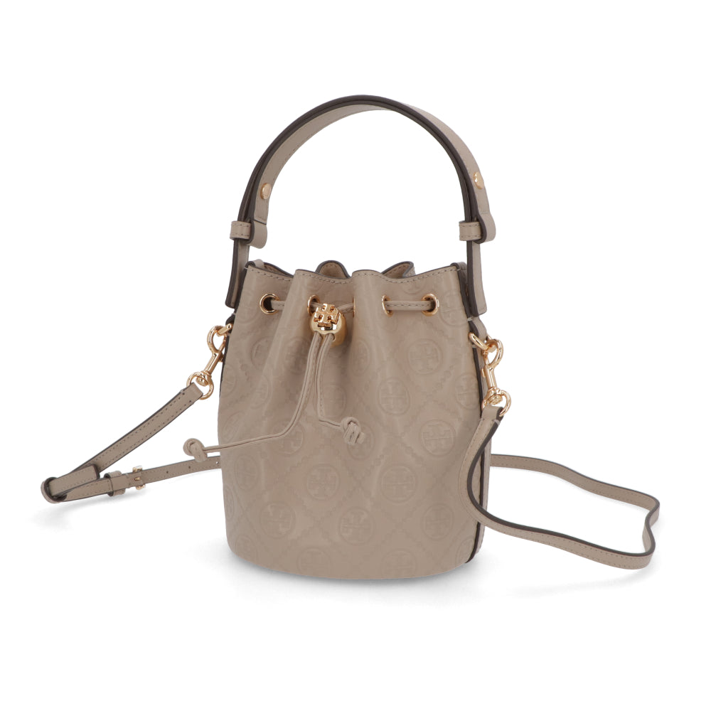 Tory Burch ショルダーバッグ  ベージュ Tモノグラム 巾着 ハンドバッグ 158530