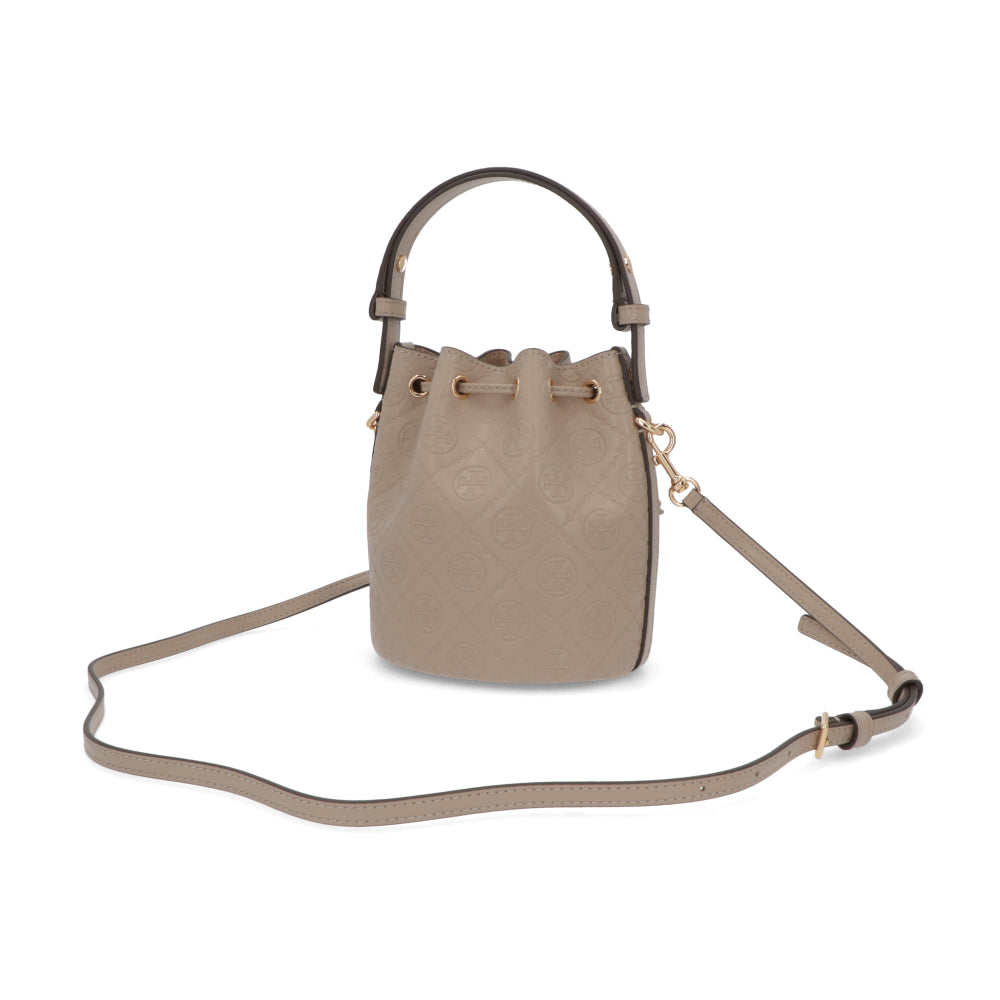 Tory Burch ショルダーバッグ  ベージュ Tモノグラム 巾着 ハンドバッグ 158530