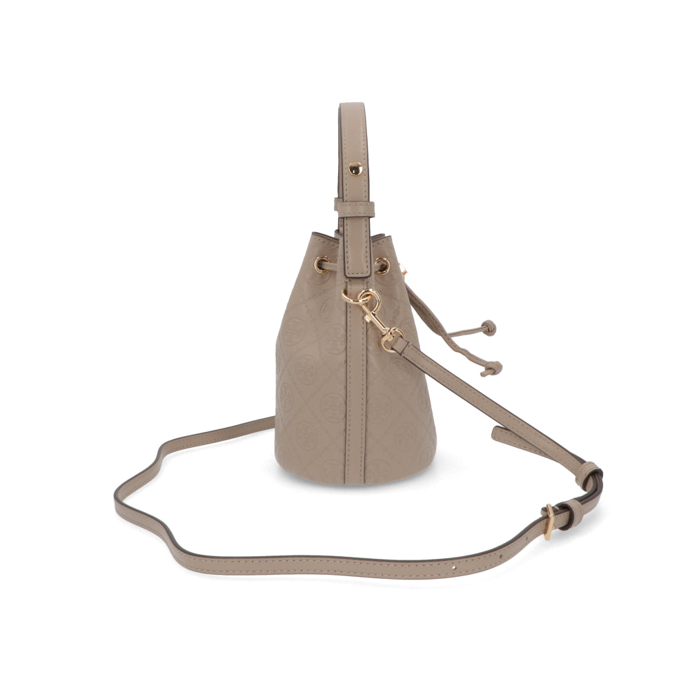 Tory Burch ショルダーバッグ  ベージュ Tモノグラム 巾着 ハンドバッグ 158530