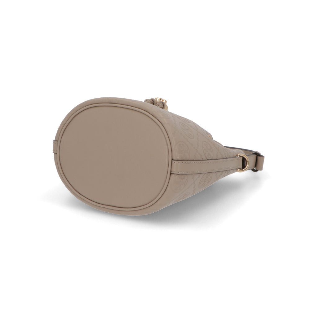 Tory Burch ショルダーバッグ  ベージュ Tモノグラム 巾着 ハンドバッグ 158530
