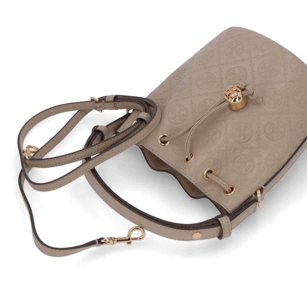 Tory Burch ショルダーバッグ  ベージュ Tモノグラム 巾着 ハンドバッグ 158530