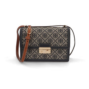 Tory Burch トリーバーチ  ショルダーバッグ  ネイビー ジャガード クロスボディバッグ Tモノグラム スクエア 158526