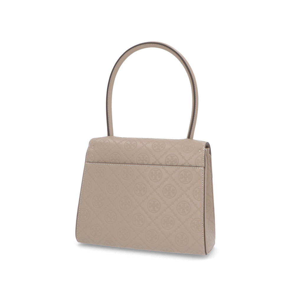 Tory Burch トリーバーチ  ハンドバッグ スモールデビルバッグ ベージュ ブラック ナパレザー モノグラム フォーマル 164307