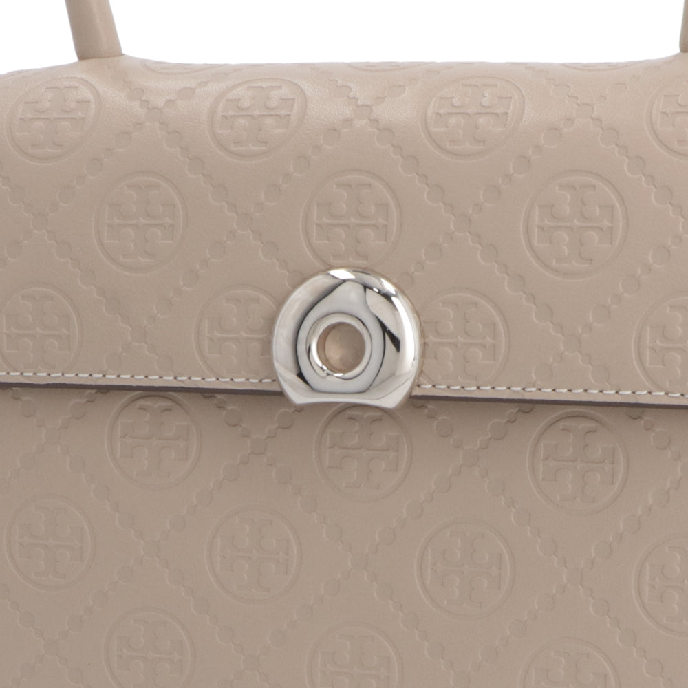 Tory Burch トリーバーチ  ハンドバッグ スモールデビルバッグ ベージュ ブラック ナパレザー モノグラム フォーマル 164307