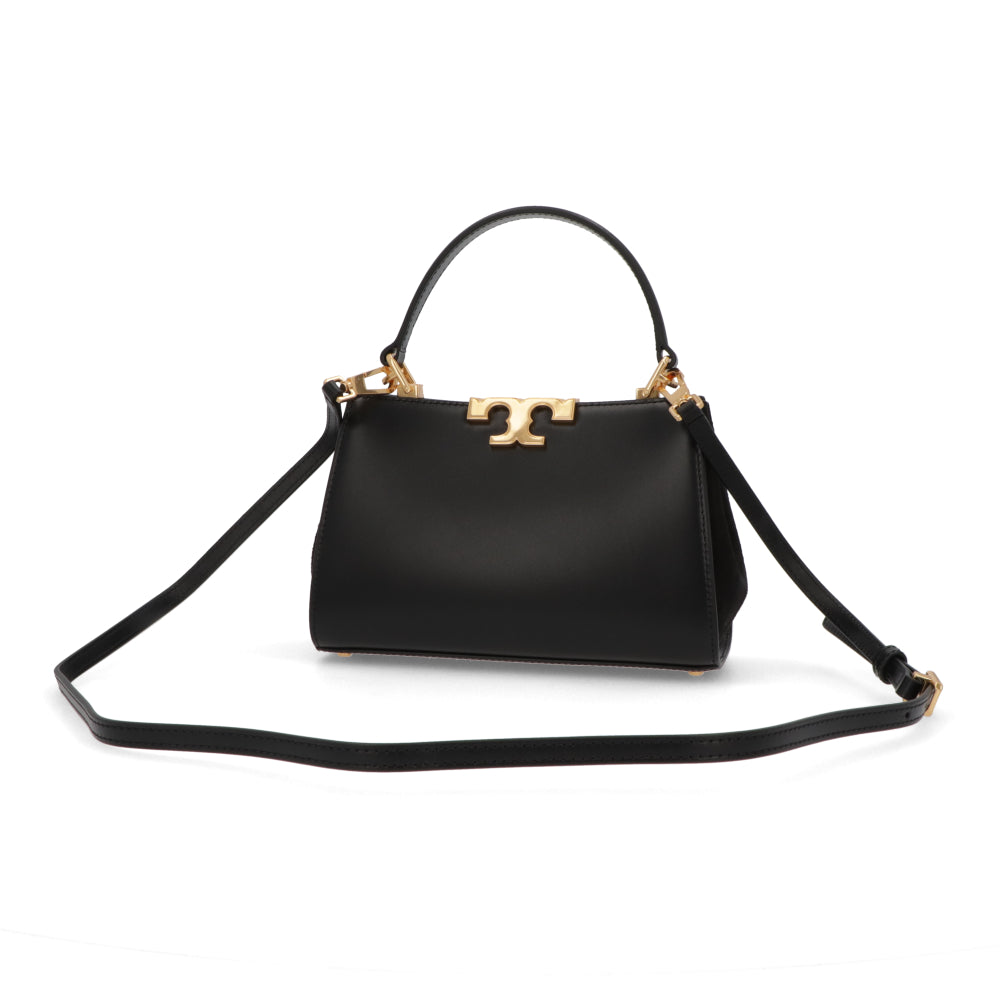 Tory Burch ハンドバッグ エレノア ミニサッチェル ブラック スエード ミニバッグ クロスボディバッグ 2WAY 154816