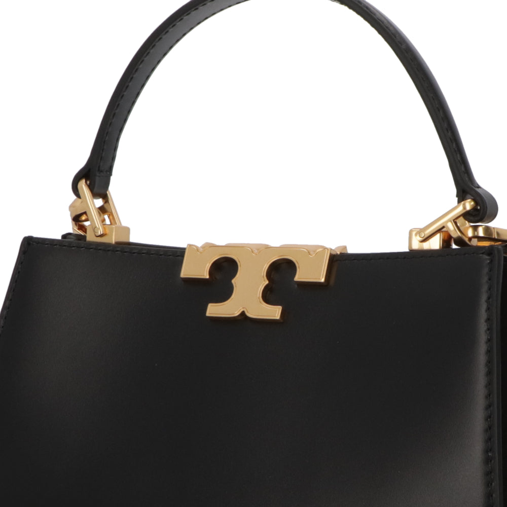 Tory Burch ハンドバッグ エレノア ミニサッチェル ブラック スエード ミニバッグ クロスボディバッグ 2WAY 154816