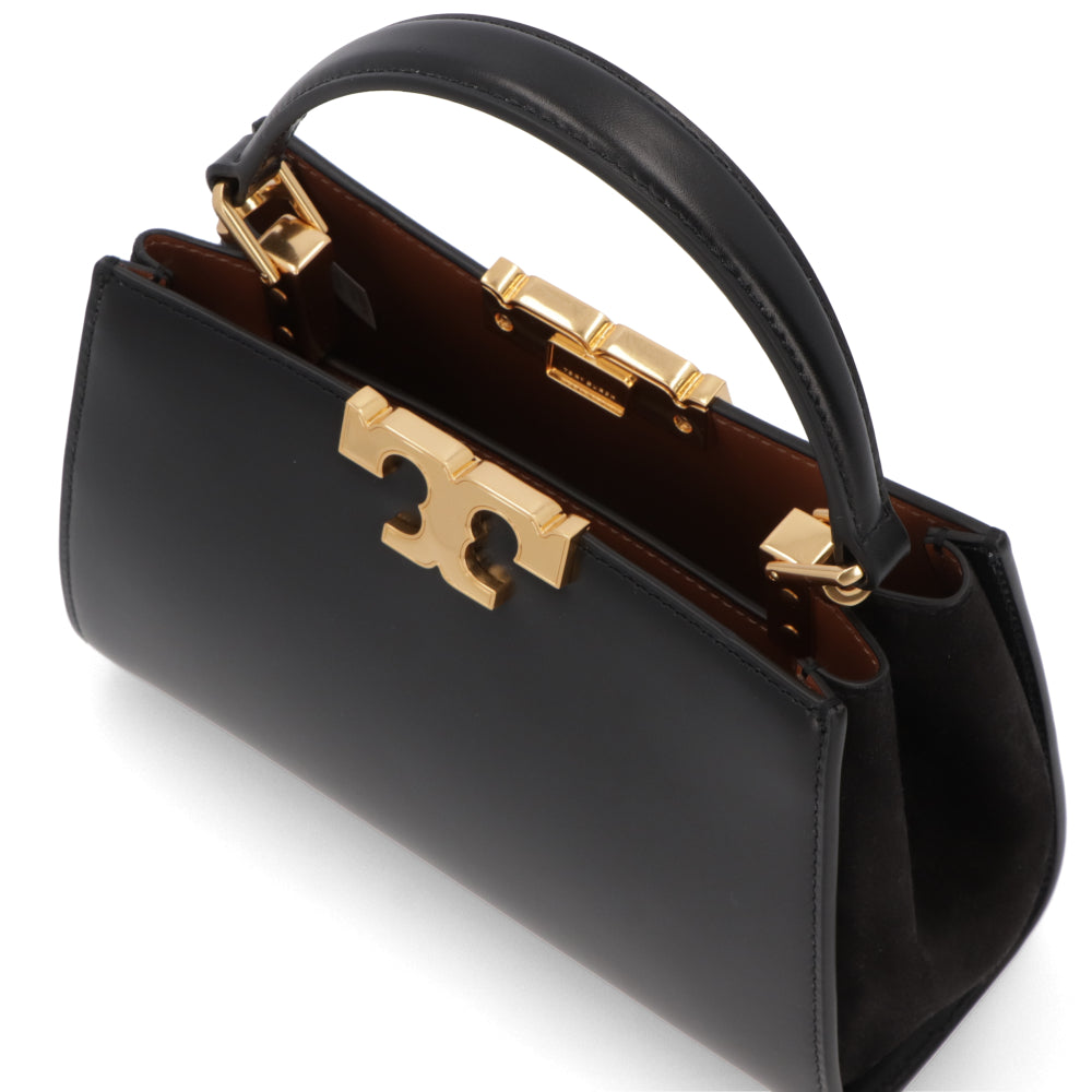Tory Burch ハンドバッグ エレノア ミニサッチェル ブラック スエード ミニバッグ クロスボディバッグ 2WAY 154816