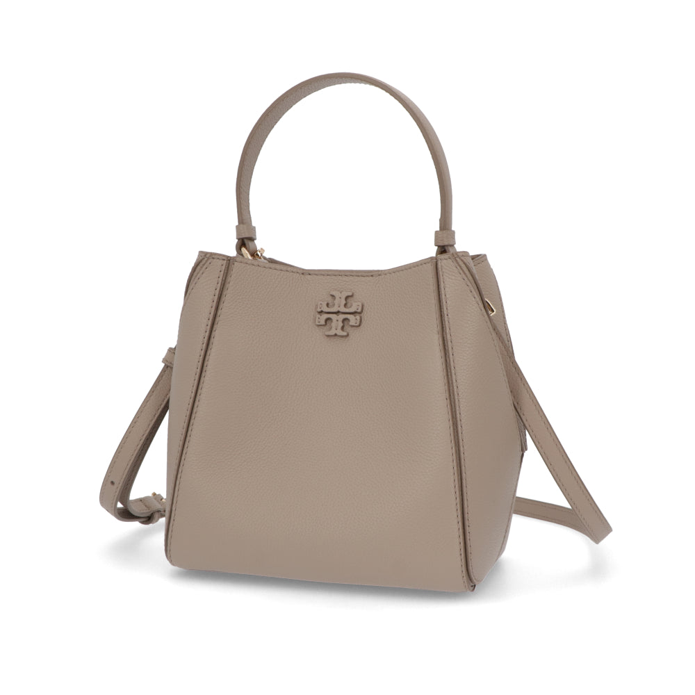 Tory Burch ハンドバッグ MCGRAW モカベージュ ペブルドレザー クロスボディバッグ 2WAY ミニバッグ 158500