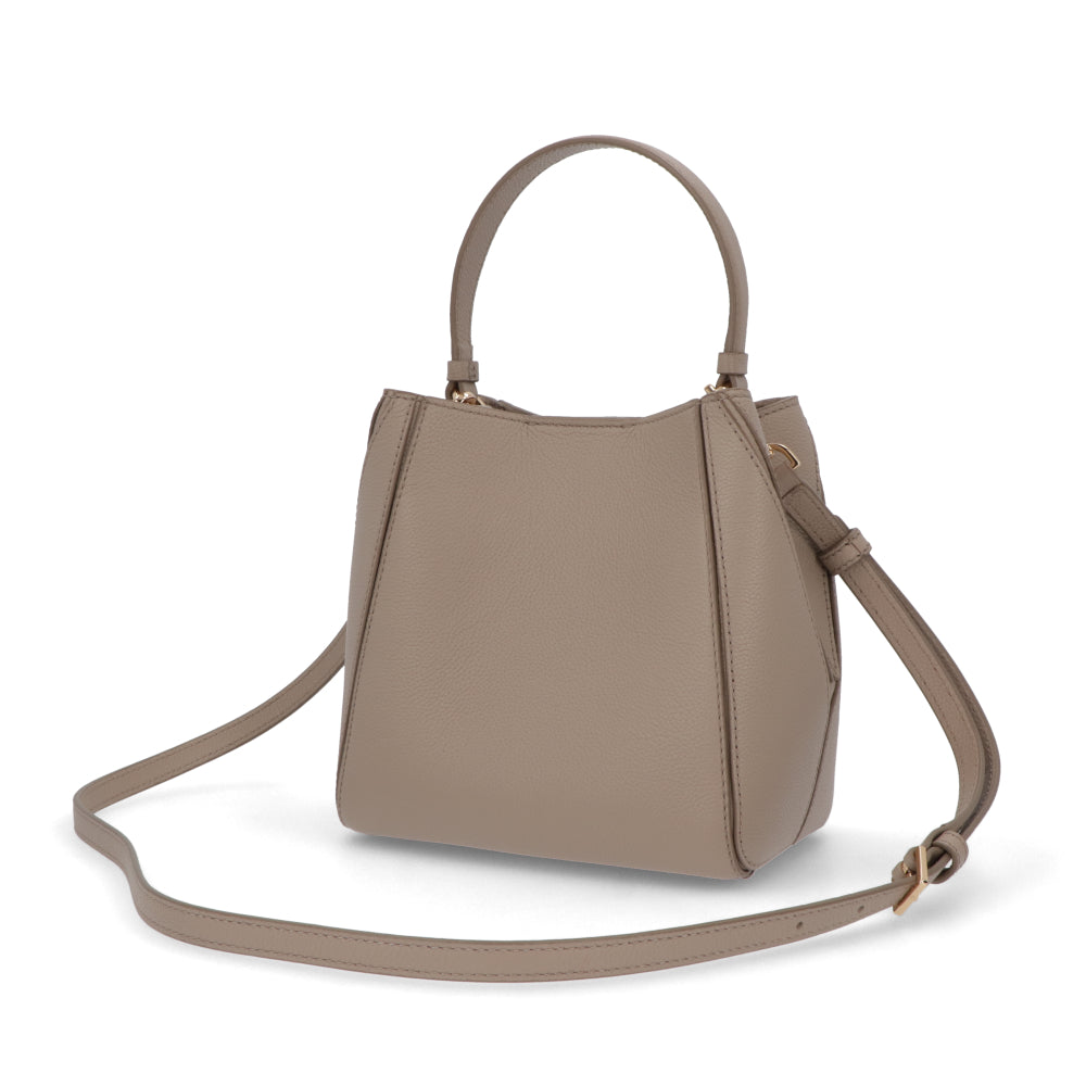 Tory Burch ハンドバッグ MCGRAW モカベージュ ペブルドレザー クロスボディバッグ 2WAY ミニバッグ 158500