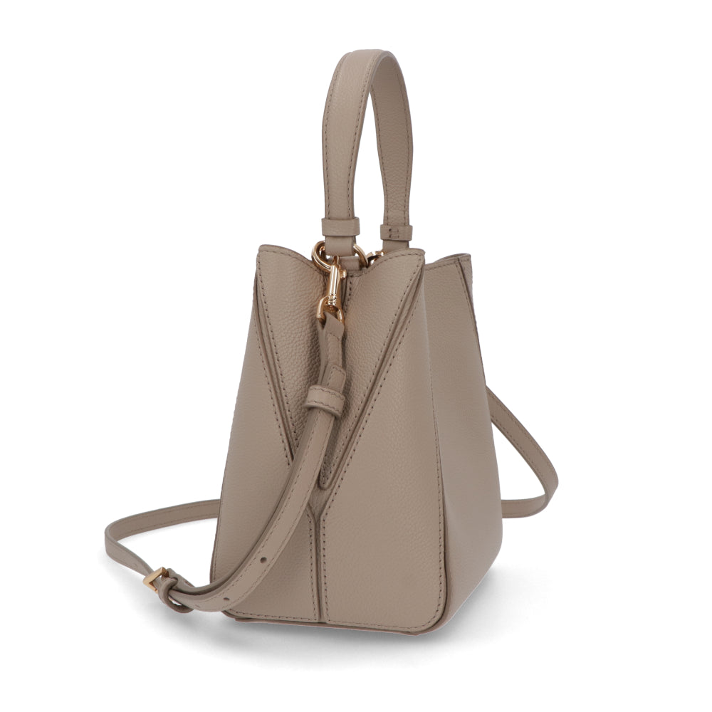 Tory Burch ハンドバッグ MCGRAW モカベージュ ペブルドレザー クロスボディバッグ 2WAY ミニバッグ 158500