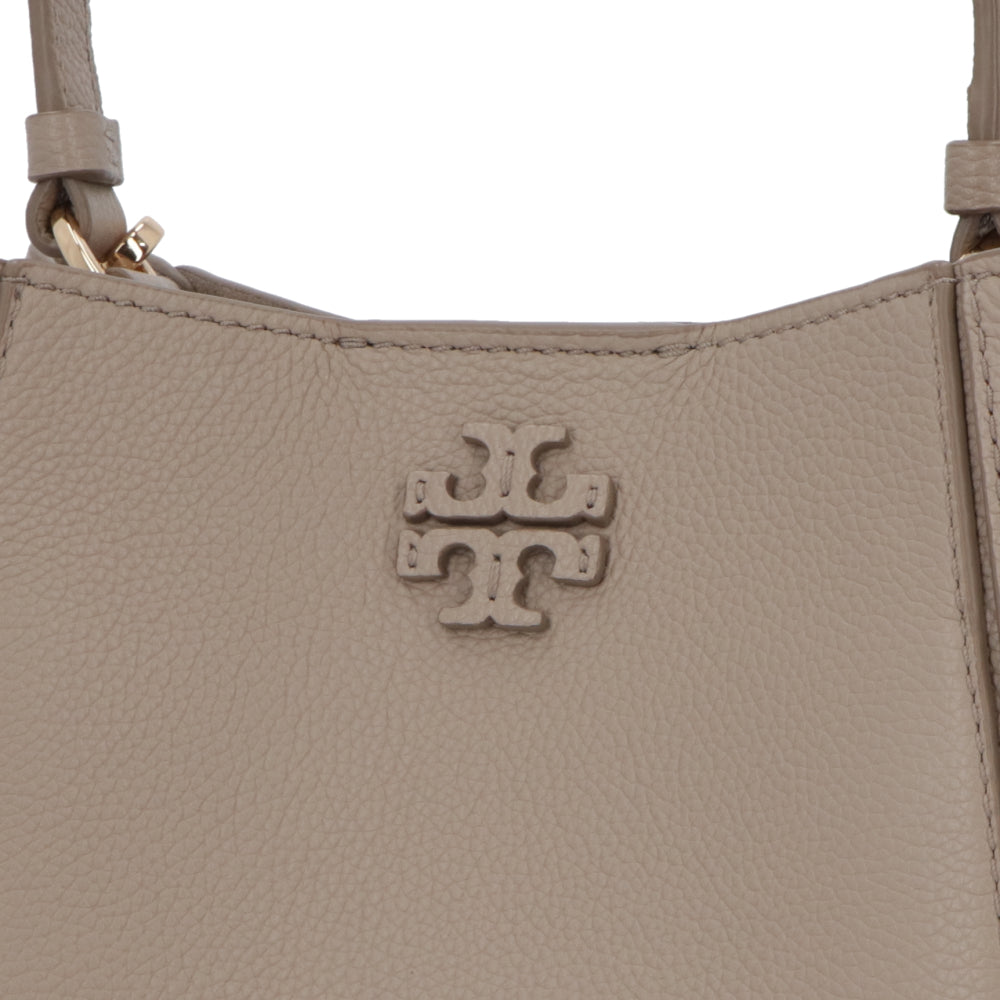 Tory Burch ハンドバッグ MCGRAW モカベージュ ペブルドレザー クロスボディバッグ 2WAY ミニバッグ 158500