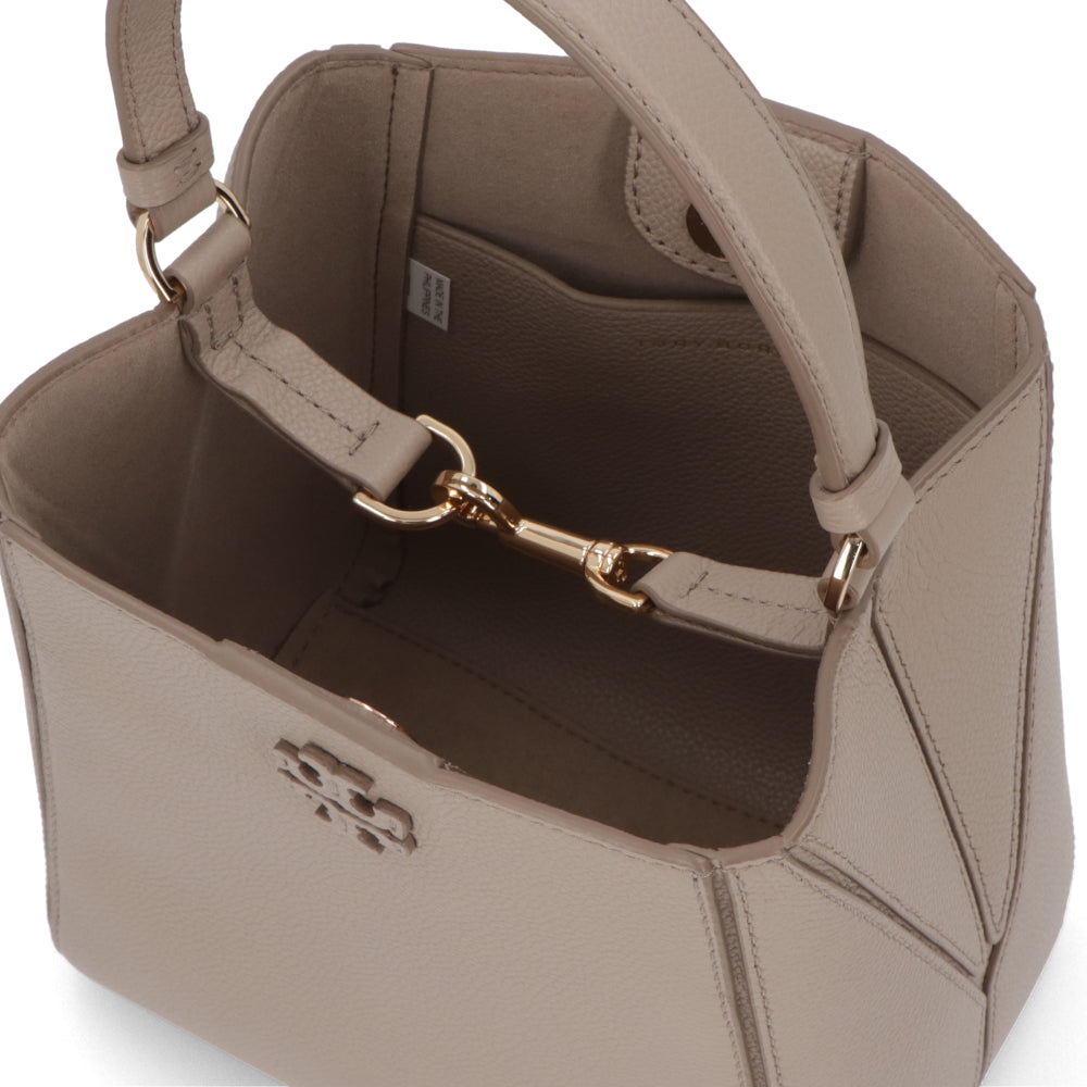 Tory Burch ハンドバッグ MCGRAW モカベージュ ペブルドレザー クロスボディバッグ 2WAY ミニバッグ 158500