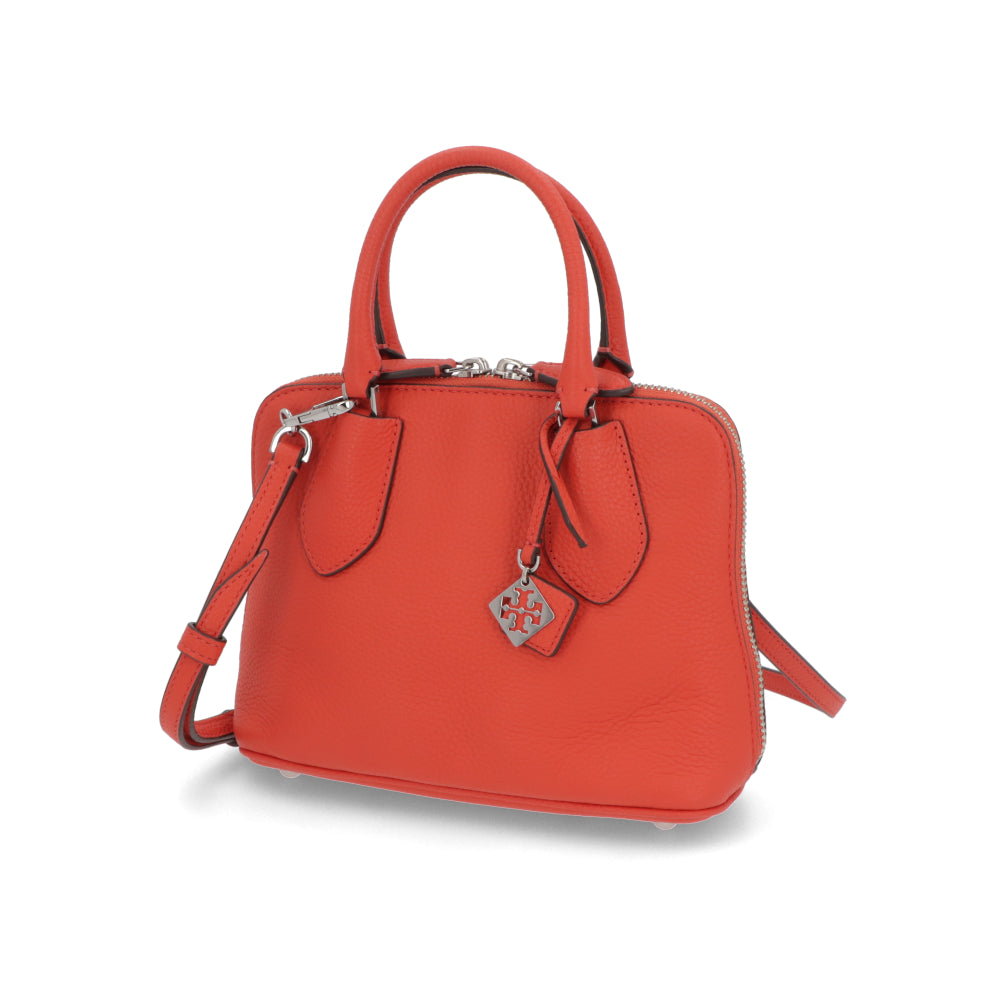 Tory Burch ハンドバッグ Mini Swing ライトグリーン ポピーレッド コーラルピンク ペブルドレザー クロスボディ ミニバッグ  155619