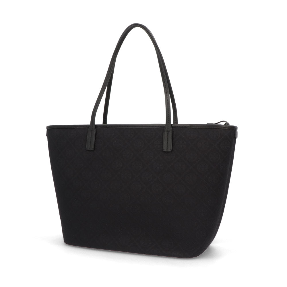 Tory Burch トートバッグ  ブラック ジャガード ナパレザー Tモノグラム 152302