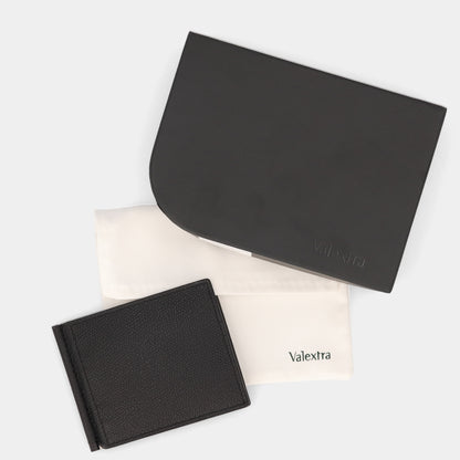 ヴァレクストラ VALEXTRA SGSR0080028LRDWG99 マネークリップ 財布 ブランド ブラック メンズ レディース 新品