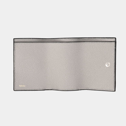 ヴァレクストラ VALEXTRA SGNL0026028LRLWF99 コンパクト パース 3つ折り財布 小銭入れ付き アッシュグレー 新品