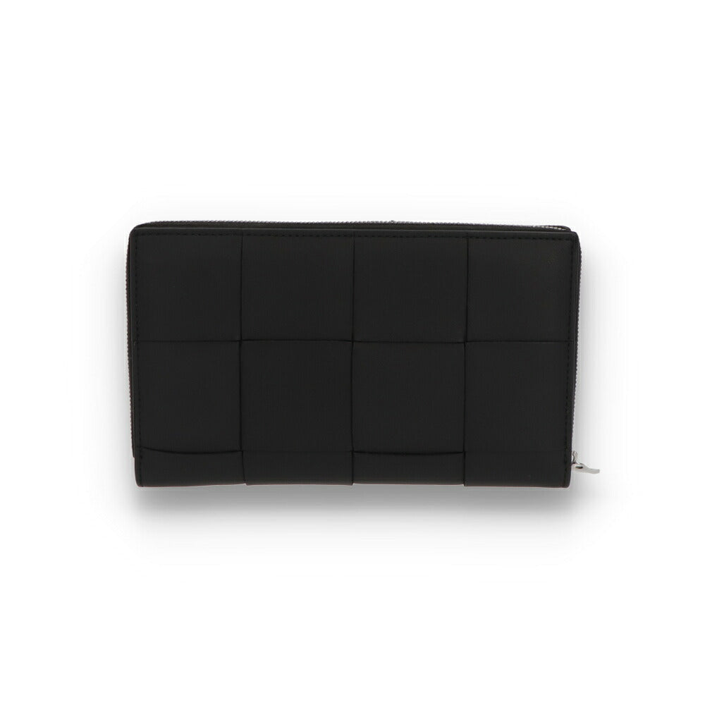 【中古/新品同様】 BOTTEGA VENETA ボッテガ ヴェネタ メンズ 財布 長財布 マキシイントレチャート ブラック 中古 651368 V3UO1 8803