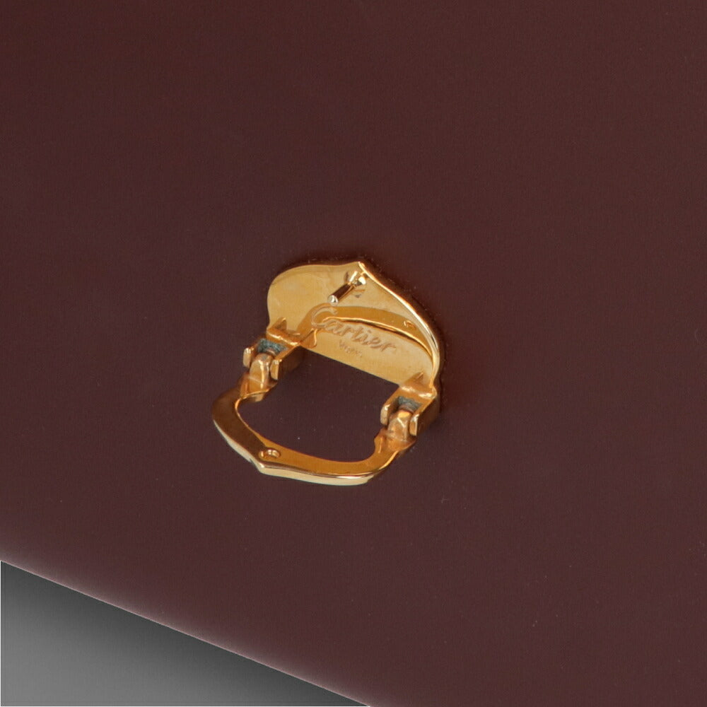 【中古/ABランク】CARTIER カルティエ レディース ハンドバッグ カルティエマストライン ボルドー レザー シリアルあり MUST DE CARTIER