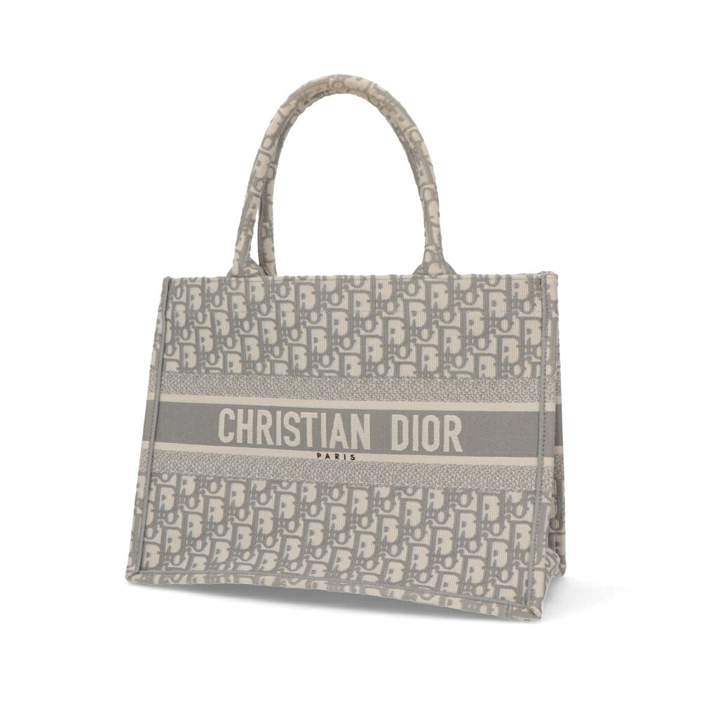 【中古/Aランク】 CHRISTIAN DIOR クリスチャンディオール レディース バッグ トートバッグ ブックトート グレー系 キャンバス シリアルあり ミディアム カナージュ