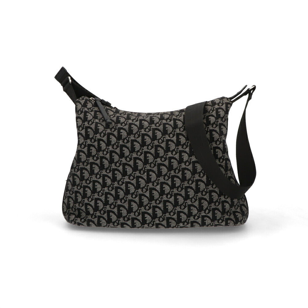 【中古/Bランク】 CHRISTIAN DIOR クリスチャンディオール レディース バッグ ショルダーバッグ ブラック キャンバス シリアルあり トロッター モノグラム 01RU 0094