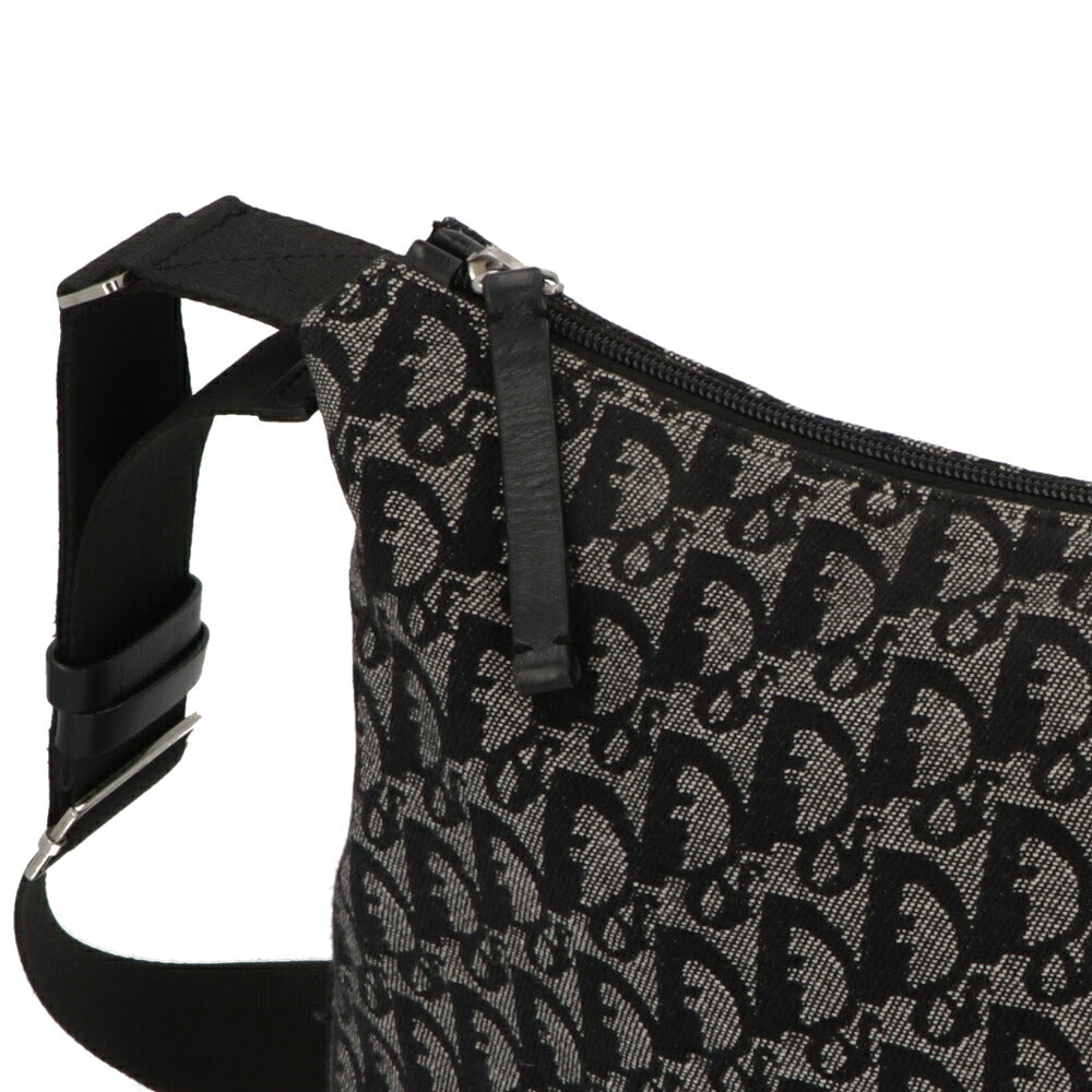 【中古/Bランク】 CHRISTIAN DIOR クリスチャンディオール レディース バッグ ショルダーバッグ ブラック キャンバス シリアルあり トロッター モノグラム 01RU 0094
