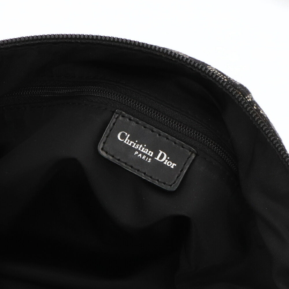 【中古/Bランク】 CHRISTIAN DIOR クリスチャンディオール レディース バッグ ショルダーバッグ ブラック キャンバス シリアルあり トロッター モノグラム 01RU 0094