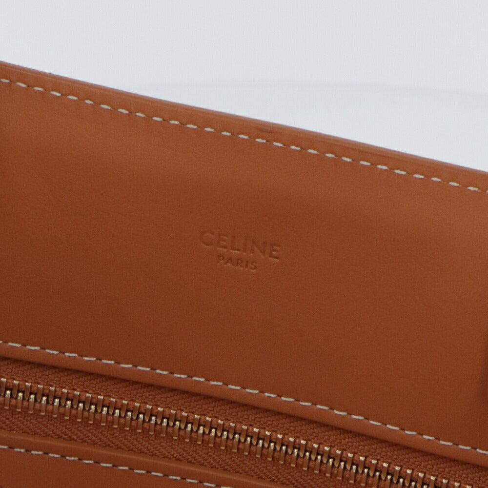 【中古/ABランク】 CELINE セリーヌ レディース バッグ ハンドバッグ スモールバーティカルカバ ベージュ×ブラウン コットン カーフレザー トートバッグ 192082