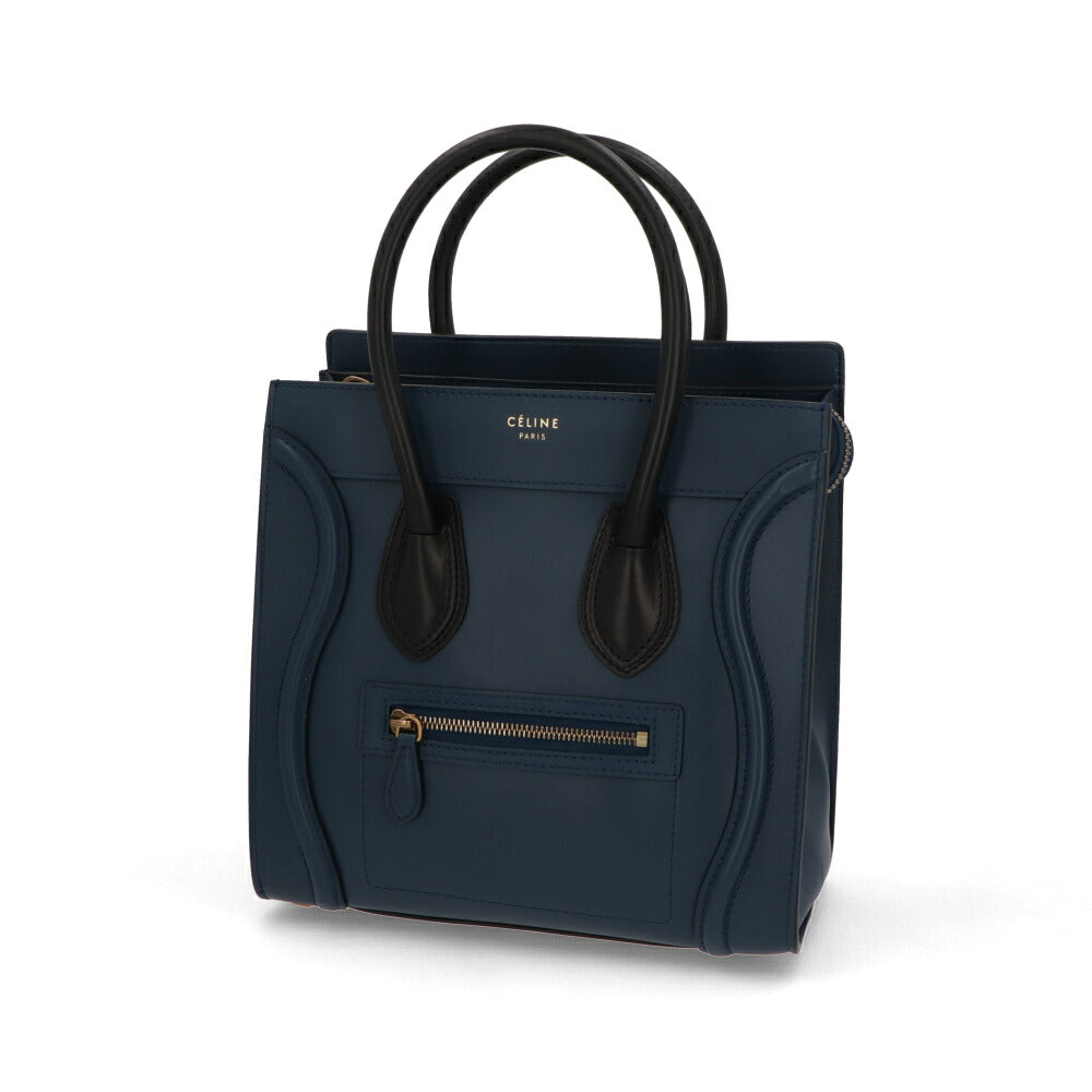【中古/ABランク】CELINE セリーヌ レディース バッグ ハンドバッグ ラゲージ マイクロ ブルー系 廃盤 トートバッグ 167793RSB