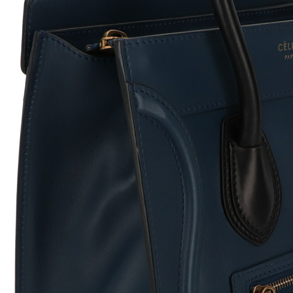 【中古/ABランク】CELINE セリーヌ レディース バッグ ハンドバッグ ラゲージ マイクロ ブルー系 廃盤 トートバッグ 167793RSB