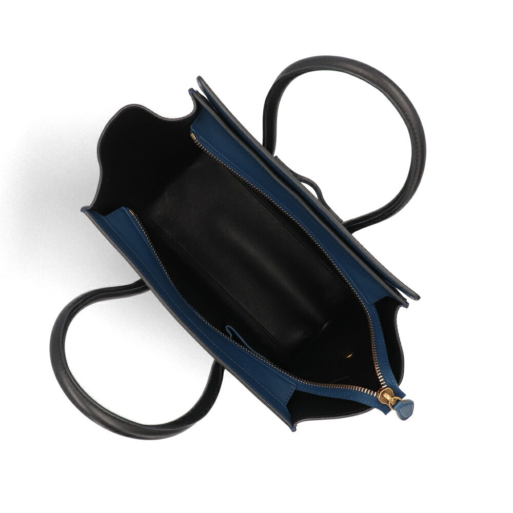 【中古/ABランク】CELINE セリーヌ レディース バッグ ハンドバッグ ラゲージ マイクロ ブルー系 廃盤 トートバッグ 167793RSB