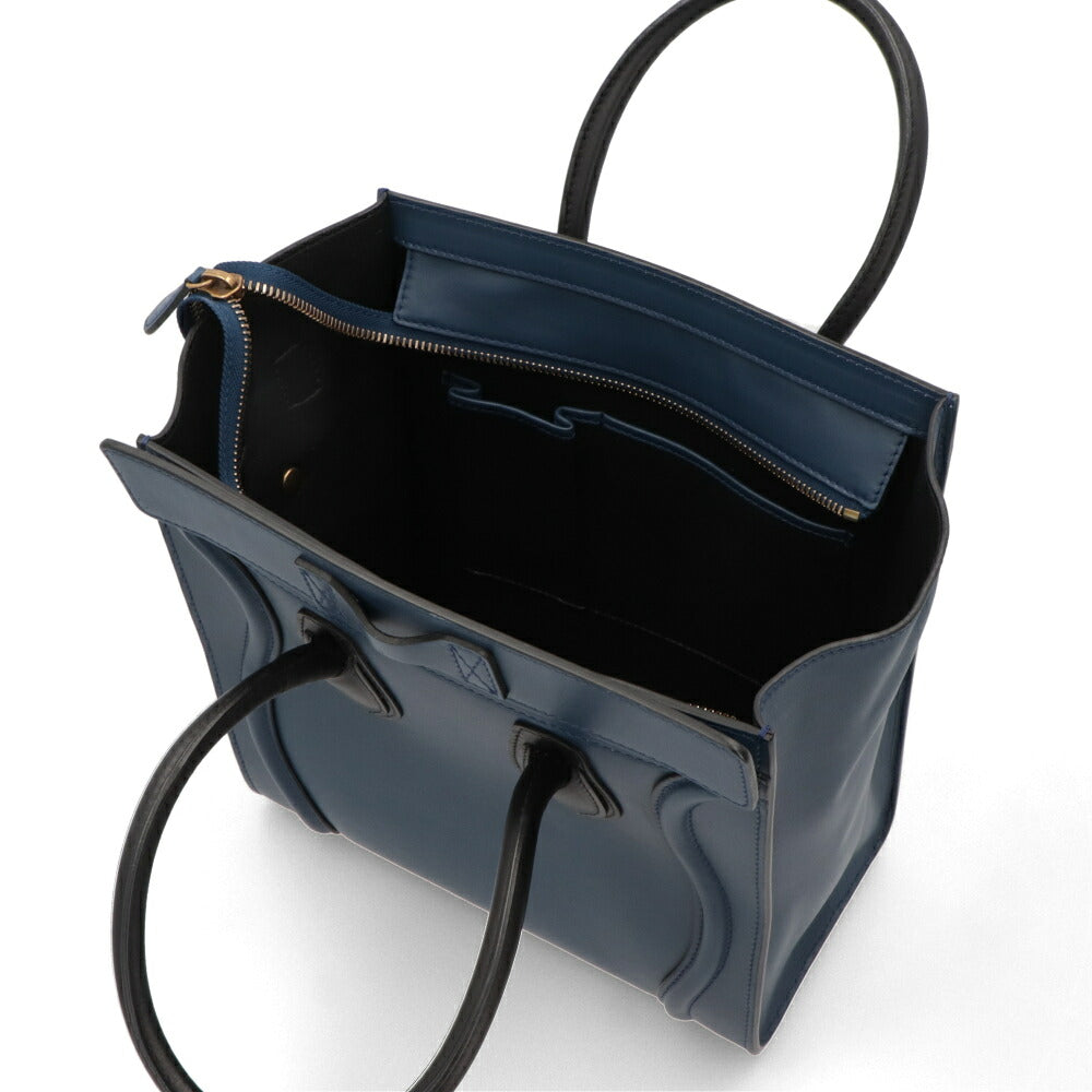 【中古/ABランク】CELINE セリーヌ レディース バッグ ハンドバッグ ラゲージ マイクロ ブルー系 廃盤 トートバッグ 167793RSB