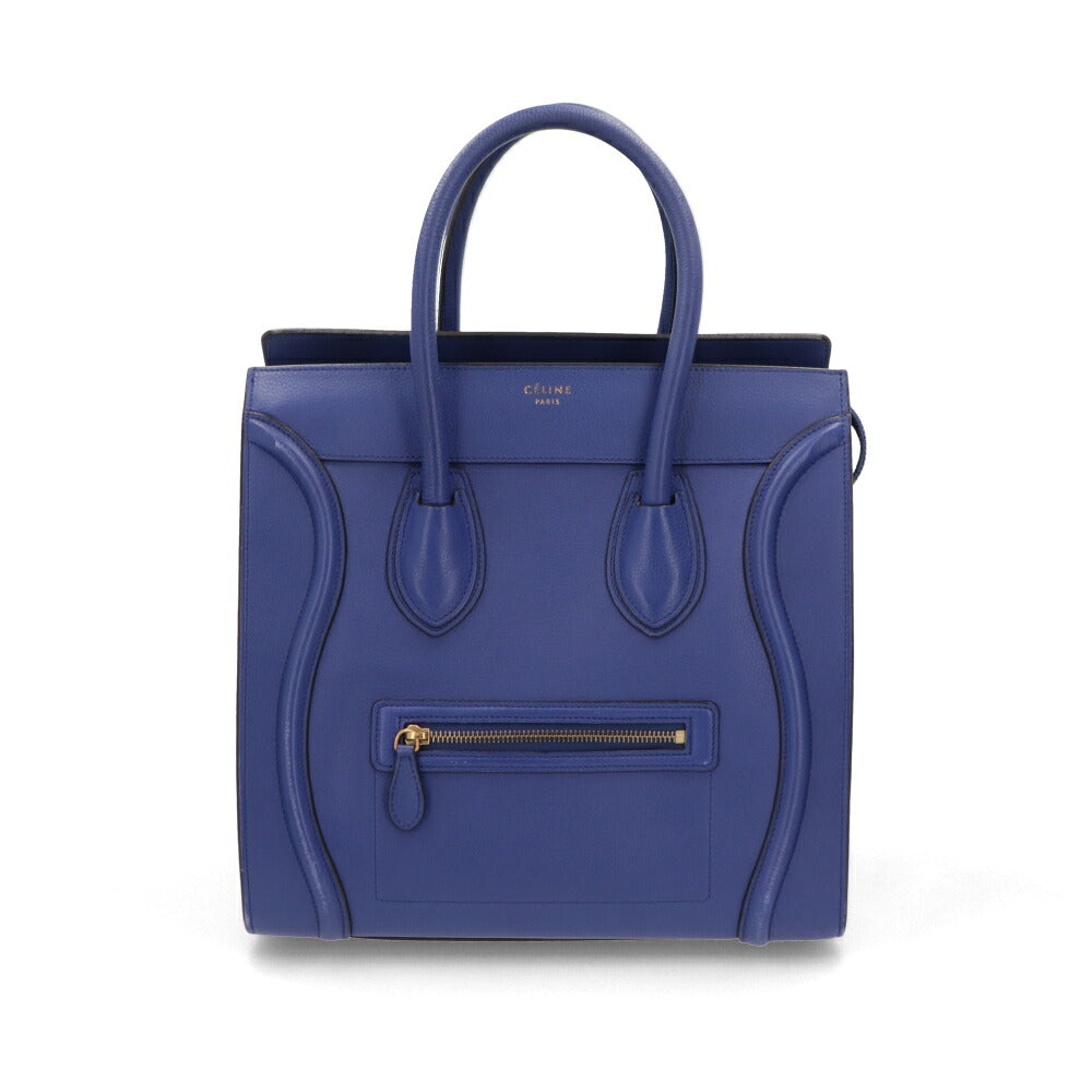 【中古/Bランク】CELINE セリーヌ レディース バッグ ハンドバッグ ラゲージ ブルー系 レザー シリアルあり ミニショッパー 165213