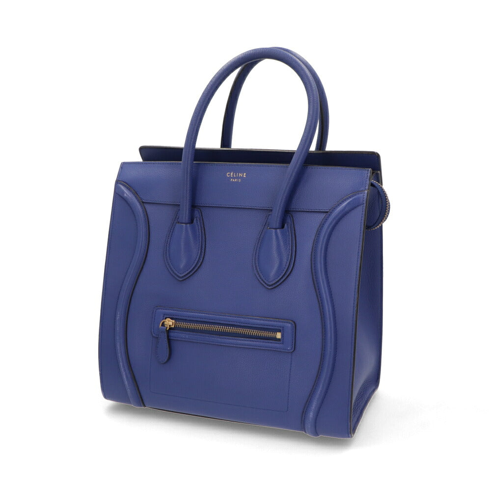 【中古/Bランク】CELINE セリーヌ レディース バッグ ハンドバッグ ラゲージ ブルー系 レザー シリアルあり ミニショッパー 165213