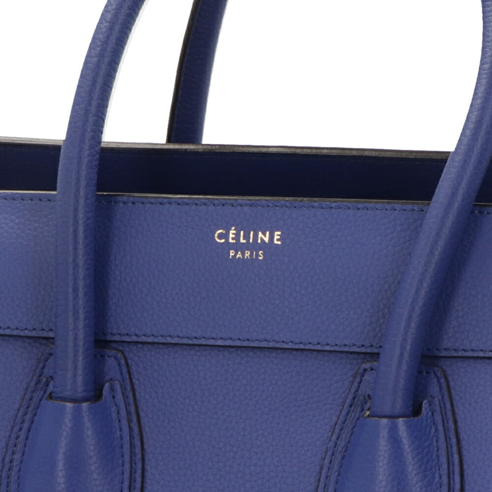 【中古/Bランク】CELINE セリーヌ レディース バッグ ハンドバッグ ラゲージ ブルー系 レザー シリアルあり ミニショッパー 165213