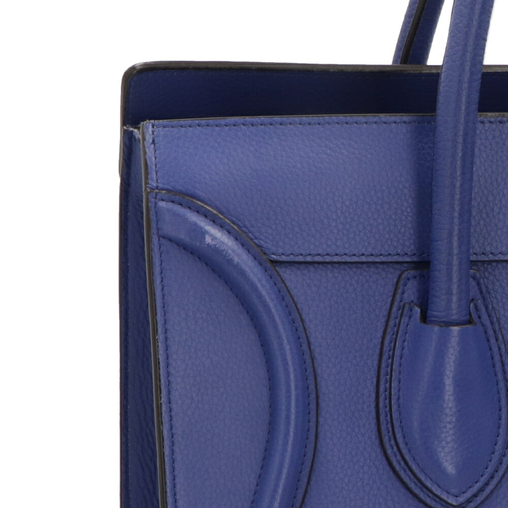 【中古/Bランク】CELINE セリーヌ レディース バッグ ハンドバッグ ラゲージ ブルー系 レザー シリアルあり ミニショッパー 165213