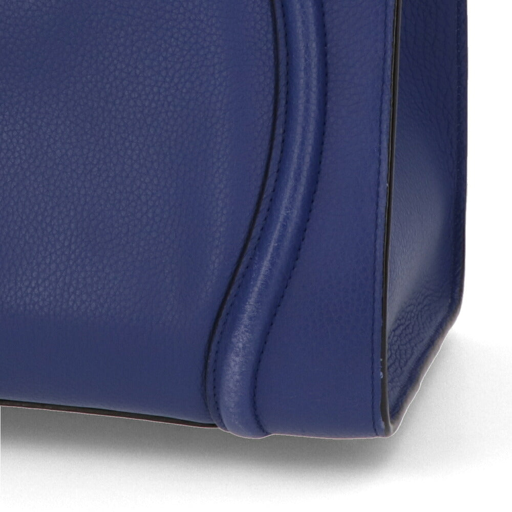 【中古/Bランク】CELINE セリーヌ レディース バッグ ハンドバッグ ラゲージ ブルー系 レザー シリアルあり ミニショッパー 165213