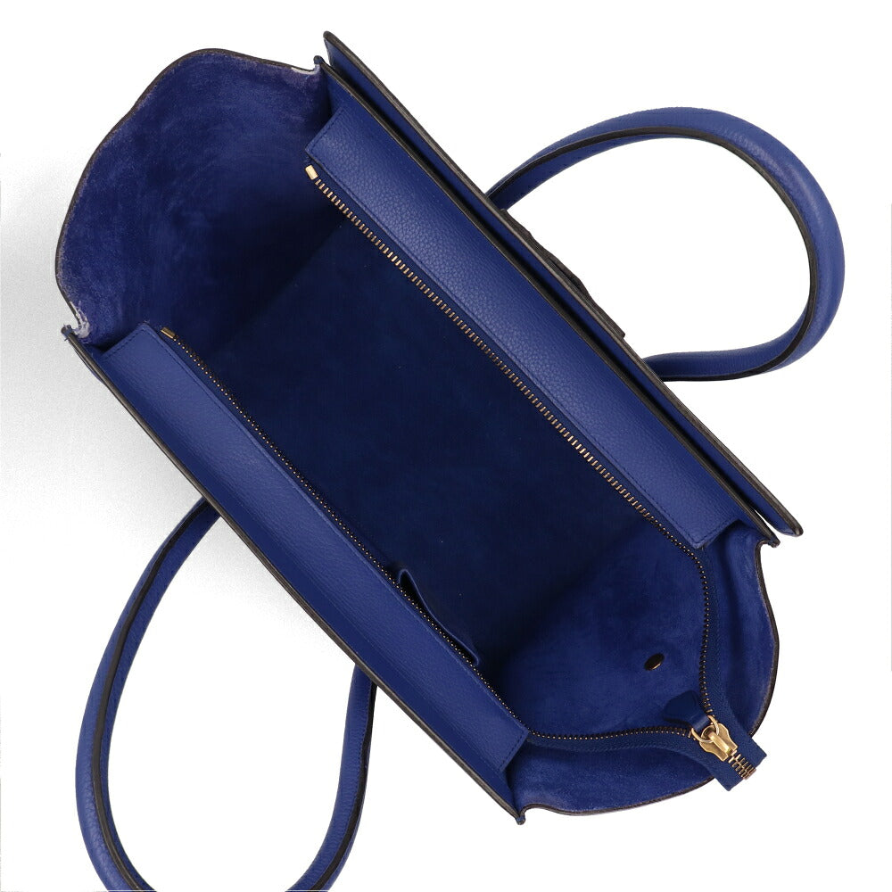 【中古/Bランク】CELINE セリーヌ レディース バッグ ハンドバッグ ラゲージ ブルー系 レザー シリアルあり ミニショッパー 165213