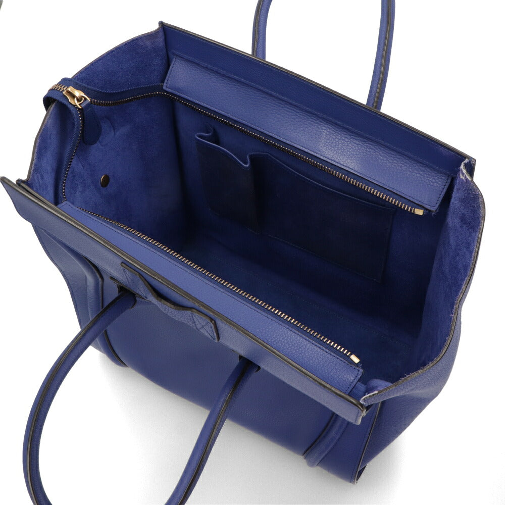 【中古/Bランク】CELINE セリーヌ レディース バッグ ハンドバッグ ラゲージ ブルー系 レザー シリアルあり ミニショッパー 165213