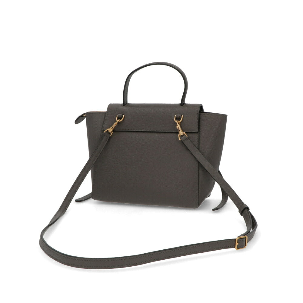【中古/Aランク】 CELINE セリーヌ レディース バッグ ハンドバッグ ベルトバッグ ナノ グレー系 カーフ ショルダーバッグ