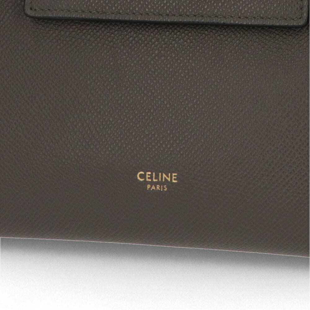【中古/Aランク】 CELINE セリーヌ レディース バッグ ハンドバッグ ベルトバッグ ナノ グレー系 カーフ ショルダーバッグ