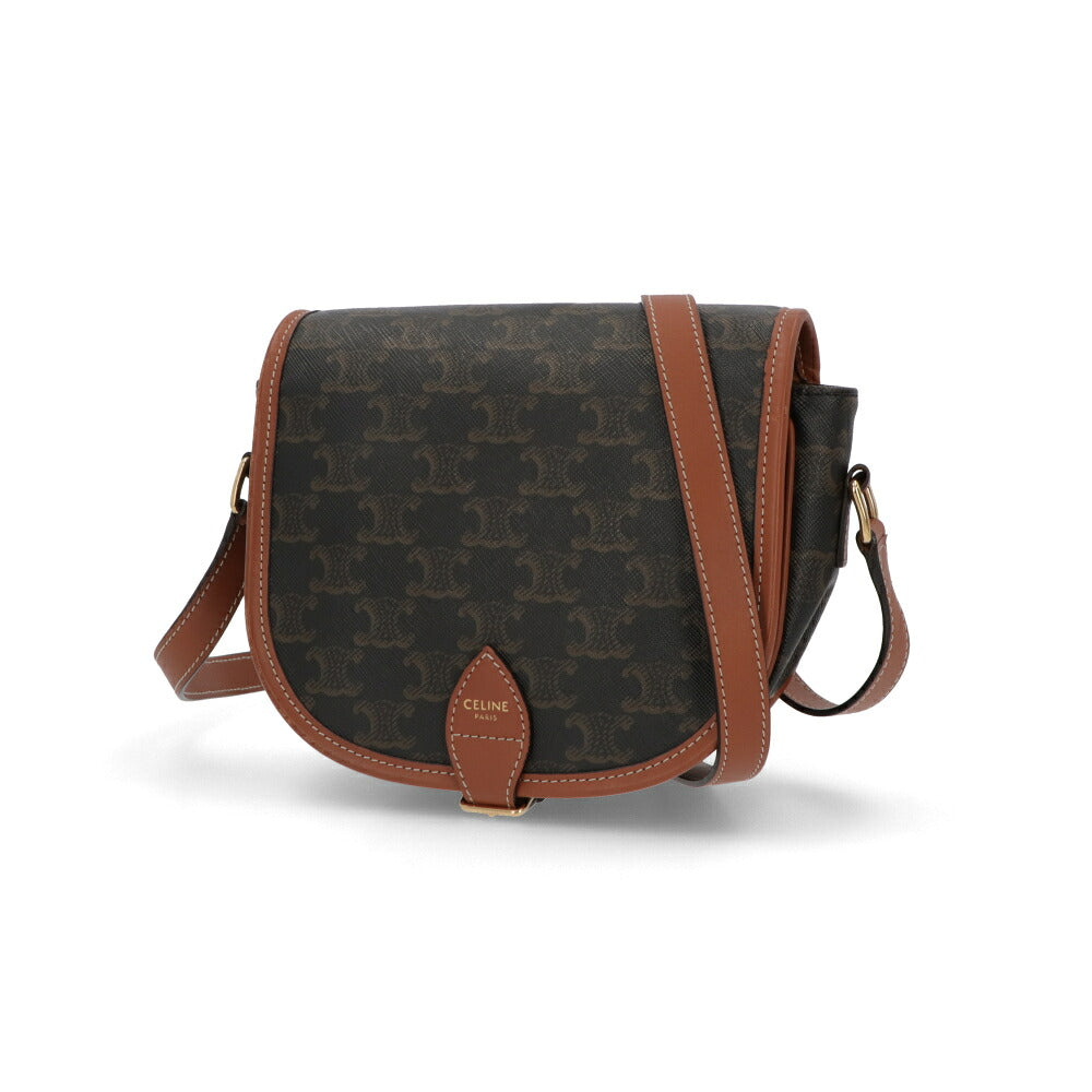 【中古/Aランク】CELINE セリーヌ レディース バッグ ショルダーバッグ フォルコミディアム ブラック×ブラウン系 レザー シリアルあり クロスボディバッグ 191502BZJ04LU
