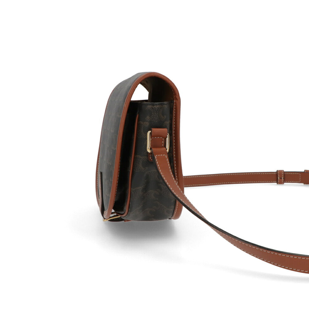 【中古/Aランク】CELINE セリーヌ レディース バッグ ショルダーバッグ フォルコミディアム ブラック×ブラウン系 レザー シリアルあり クロスボディバッグ 191502BZJ04LU