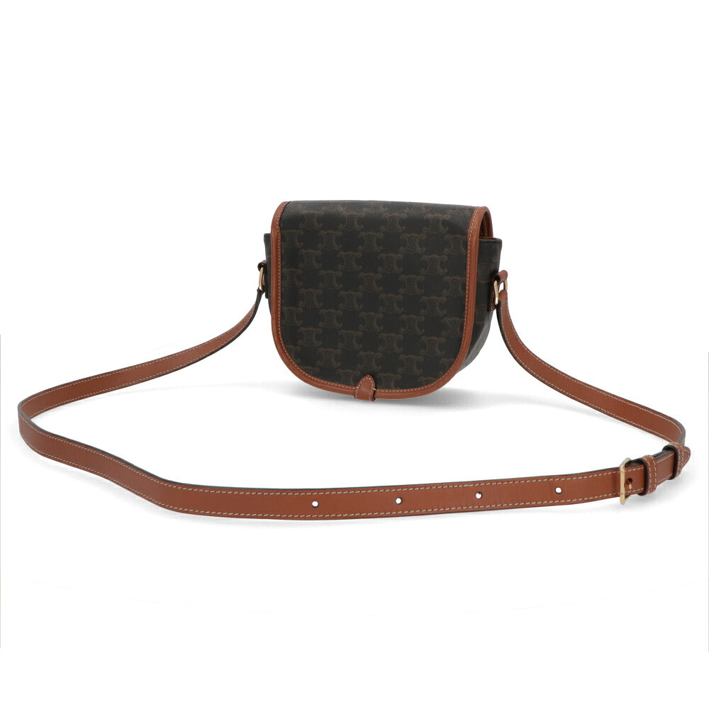 【中古/Aランク】CELINE セリーヌ レディース バッグ ショルダーバッグ フォルコミディアム ブラック×ブラウン系 レザー シリアルあり クロスボディバッグ 191502BZJ04LU