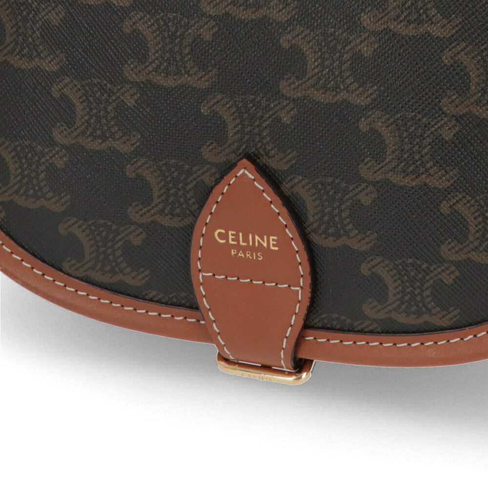 【中古/Aランク】CELINE セリーヌ レディース バッグ ショルダーバッグ フォルコミディアム ブラック×ブラウン系 レザー シリアルあり クロスボディバッグ 191502BZJ04LU
