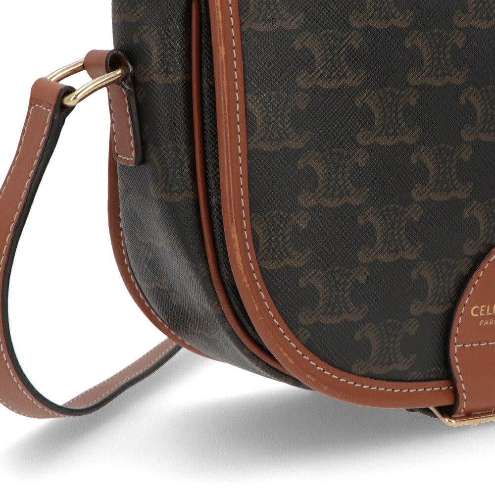 【中古/Aランク】CELINE セリーヌ レディース バッグ ショルダーバッグ フォルコミディアム ブラック×ブラウン系 レザー シリアルあり クロスボディバッグ 191502BZJ04LU