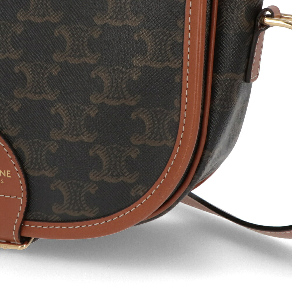 【中古/Aランク】CELINE セリーヌ レディース バッグ ショルダーバッグ フォルコミディアム ブラック×ブラウン系 レザー シリアルあり クロスボディバッグ 191502BZJ04LU