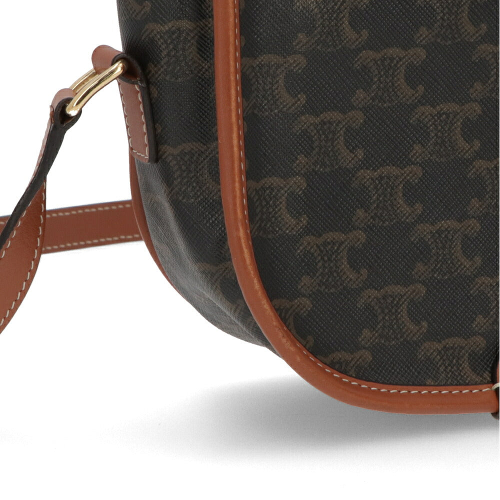 【中古/Aランク】CELINE セリーヌ レディース バッグ ショルダーバッグ フォルコミディアム ブラック×ブラウン系 レザー シリアルあり クロスボディバッグ 191502BZJ04LU