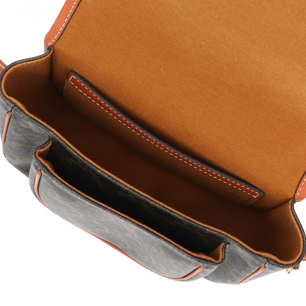 【中古/Aランク】CELINE セリーヌ レディース バッグ ショルダーバッグ フォルコミディアム ブラック×ブラウン系 レザー シリアルあり クロスボディバッグ 191502BZJ04LU