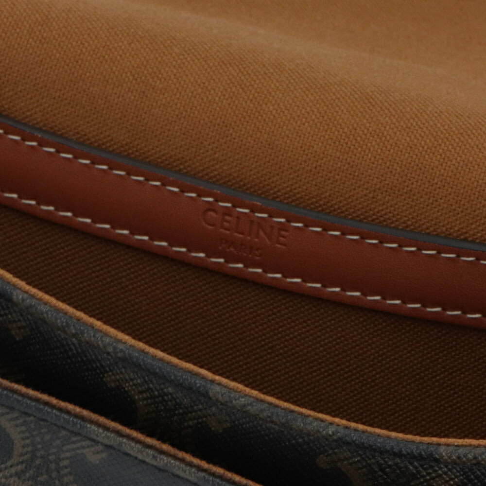 【中古/Aランク】CELINE セリーヌ レディース バッグ ショルダーバッグ フォルコミディアム ブラック×ブラウン系 レザー シリアルあり クロスボディバッグ 191502BZJ04LU